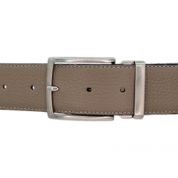 Ceinture homme cuir souple taupe 40 mm - Milano mate